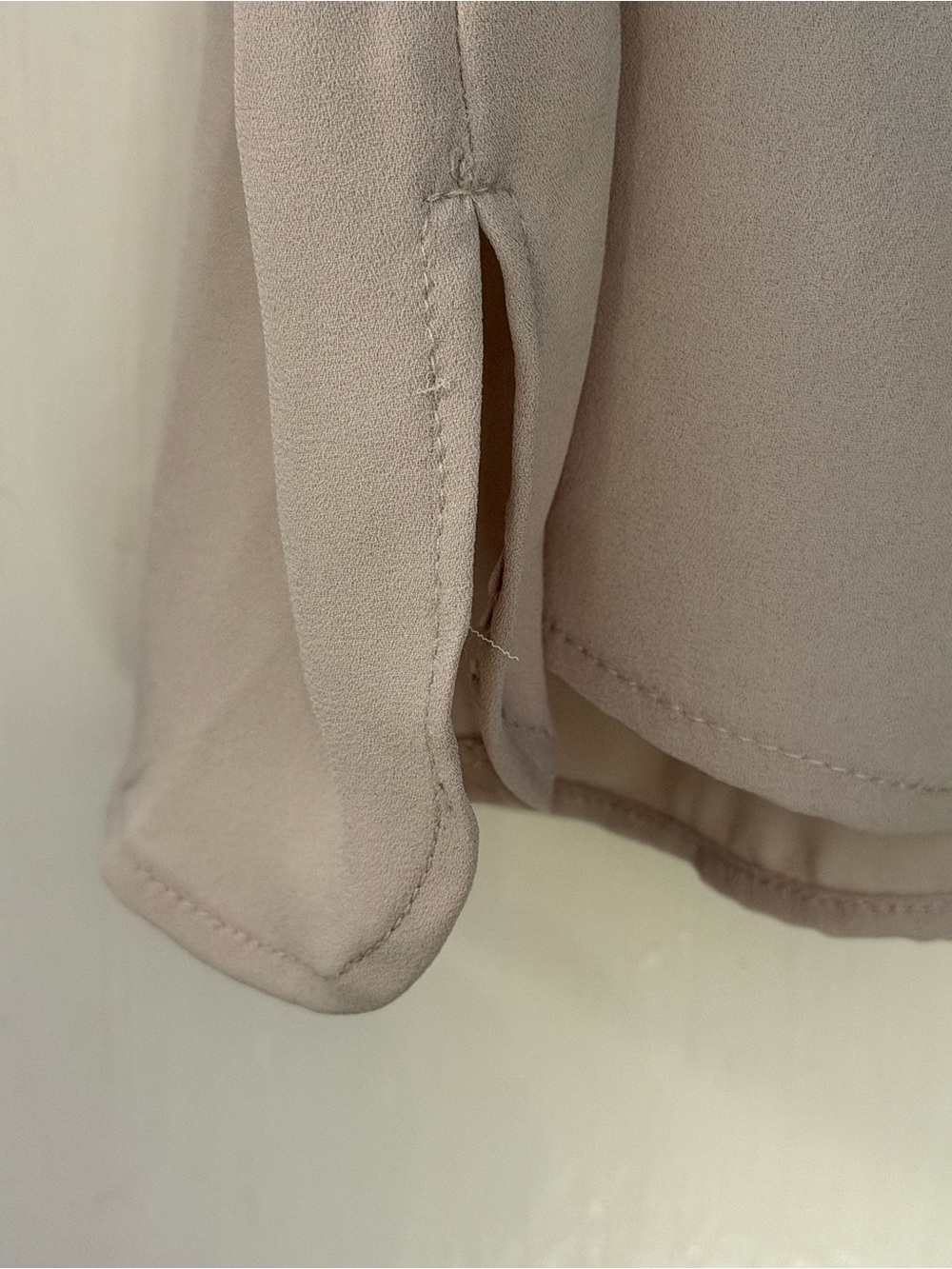 LOFT Sleeveless Ruffle-Trim Blouse in Soft Taupe/Greige - Picture 5 of 8